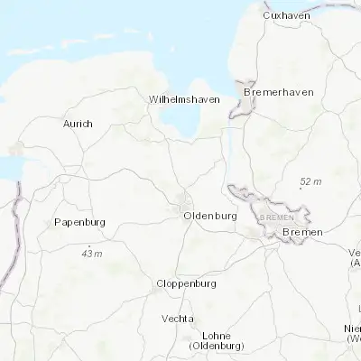 Map showing location of Rastede (53.250000, 8.200000)