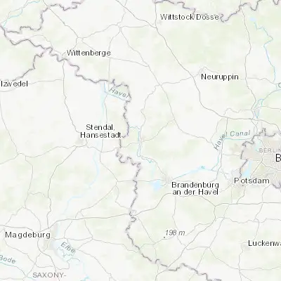 Map showing location of Rathenow (52.606590, 12.336960)