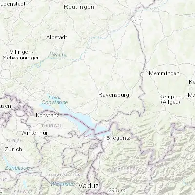 Map showing location of Ravensburg (47.781980, 9.610620)