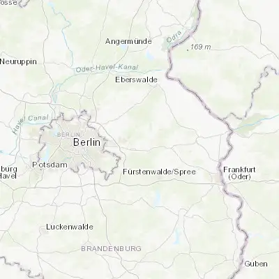 Map showing location of Rehfelde (52.534170, 13.908840)