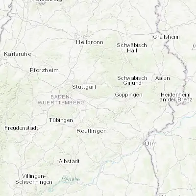 Map showing location of Reichenbach an der Fils (48.710110, 9.464290)