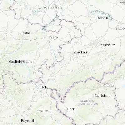 Map showing location of Reichenbach/Vogtland (50.622790, 12.303440)