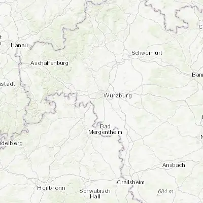 Map showing location of Reichenberg (49.731930, 9.914780)