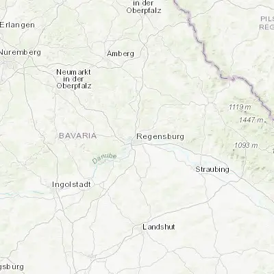 Map showing location of Reinhausen (49.030920, 12.113290)