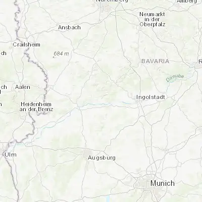 Map showing location of Rennertshofen (48.759430, 11.045440)