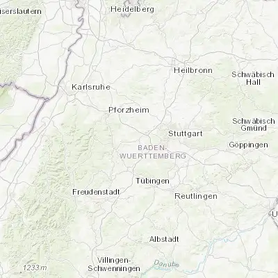 Map showing location of Renningen (48.769740, 8.938710)