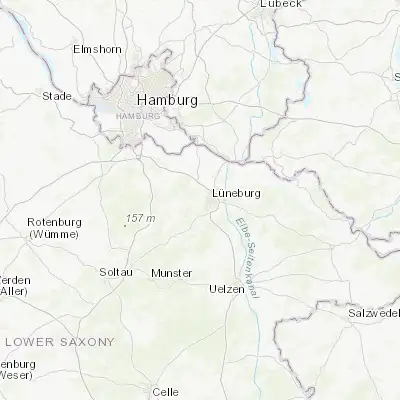 Map showing location of Reppenstedt (53.250000, 10.350000)