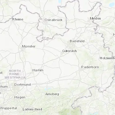 Map showing location of Rheda-Wiedenbrück (51.849670, 8.300170)