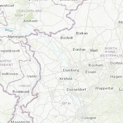 Map showing location of Rheinberg (51.546490, 6.595250)