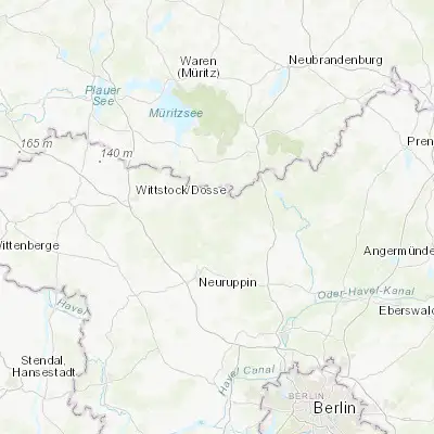 Map showing location of Rheinsberg (53.099720, 12.898850)