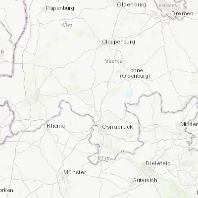 Map showing location of Rieste (52.483330, 8.016670)
