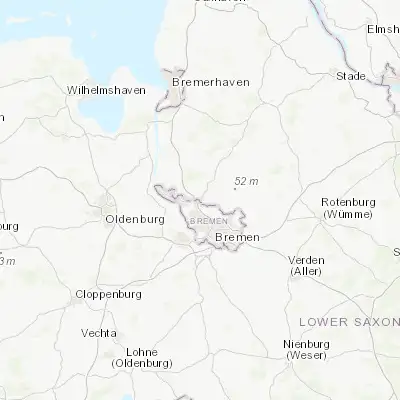 Map showing location of Ritterhude (53.182890, 8.735500)
