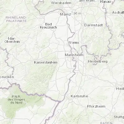 Map showing location of Rödersheim-Gronau (49.430000, 8.261390)