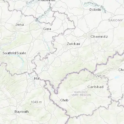 Map showing location of Rodewisch (50.530830, 12.413290)