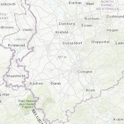 Map showing location of Rommerskirchen (51.033330, 6.683330)