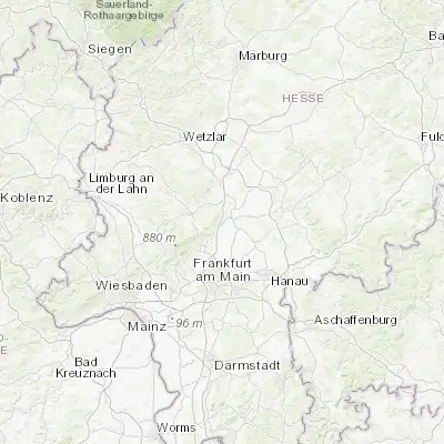 Map showing location of Rosbach vor der Höhe (50.303320, 8.689760)