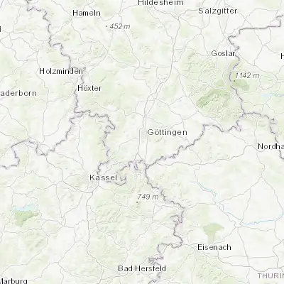 Map showing location of Rosdorf (51.500000, 9.900000)