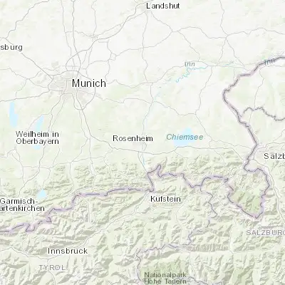 Map showing location of Rosenheim (47.856370, 12.122470)