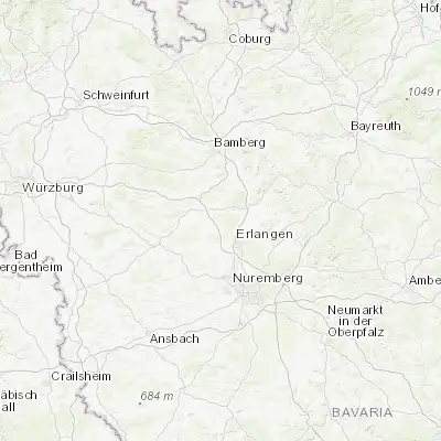 Map showing location of Röttenbach (49.664290, 10.926070)
