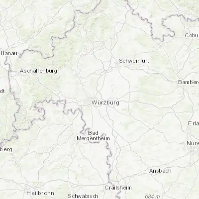 Map showing location of Rottendorf (49.792300, 10.025930)