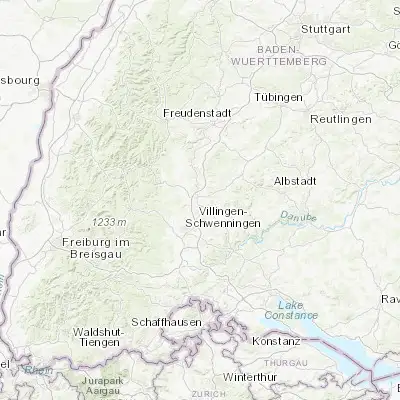 Map showing location of Rottweil (48.167830, 8.627190)