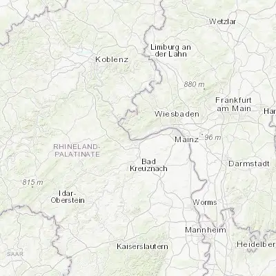 Map showing location of Rüdesheim am Rhein (49.978900, 7.924420)