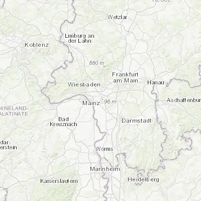 Map showing location of Rüsselsheim (49.989550, 8.422510)