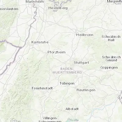 Map showing location of Rutesheim (48.808080, 8.945360)