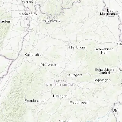 Map showing location of Sachsenheim (48.960000, 9.064720)