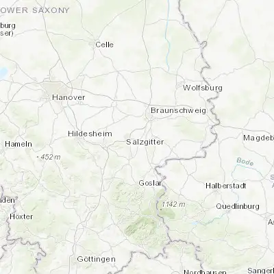 Map showing location of Salzgitter (52.157050, 10.415400)