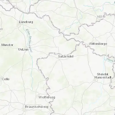 Map showing location of Salzwedel (52.854350, 11.152500)