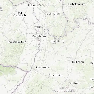 Map showing location of Sandhausen (49.342780, 8.659170)