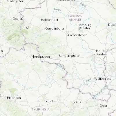 Map showing location of Sangerhausen (51.472210, 11.295330)