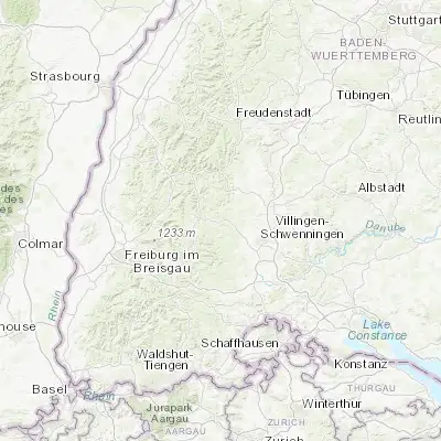 Map showing location of Sankt Georgen im Schwarzwald (48.127160, 8.335130)