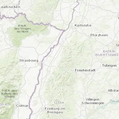 Map showing location of Sasbachwalden (48.616670, 8.133330)