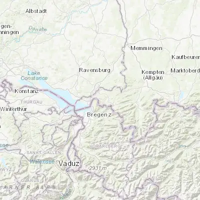 Map showing location of Scheidegg (47.581410, 9.848290)