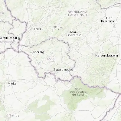 Map showing location of Schiffweiler (49.366670, 7.133330)