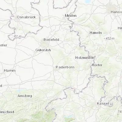 Map showing location of Schlangen (51.809780, 8.846050)