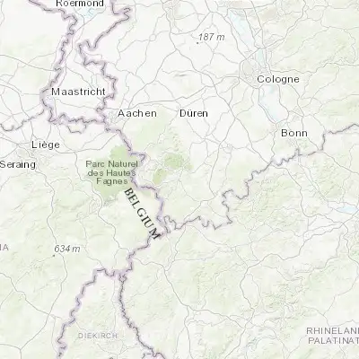 Map showing location of Schleiden (50.528960, 6.476920)