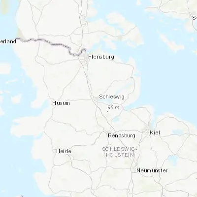Map showing location of Schleswig (54.521560, 9.558600)
