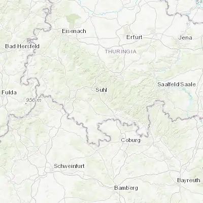 Map showing location of Schleusingen (50.510760, 10.756580)