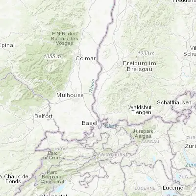 Map showing location of Schliengen (47.756980, 7.576450)