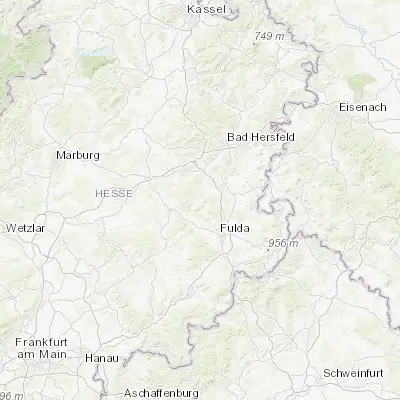 Map showing location of Schlitz (50.674160, 9.561020)