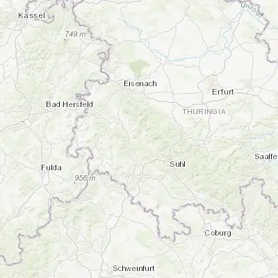 Map showing location of Schmalkalden (50.721360, 10.443860)