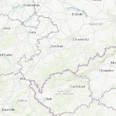 Map showing location of Schneeberg (50.594650, 12.641390)