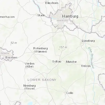 Map showing location of Schneverdingen (53.116850, 9.795240)