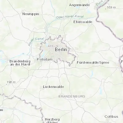 Map showing location of Schönefeld (52.388970, 13.503740)