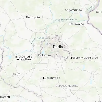 Map showing location of Schöneberg (52.466670, 13.350000)