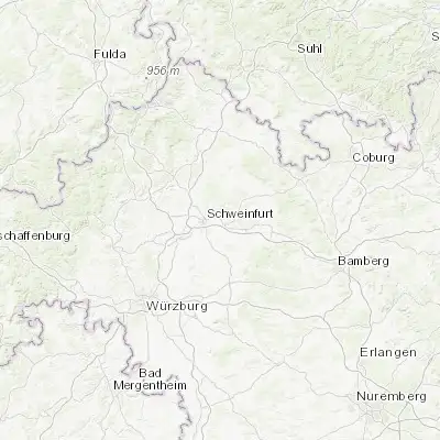Map showing location of Schonungen (50.050080, 10.308090)