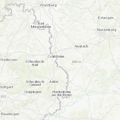 Map showing location of Schopfloch (49.119170, 10.307740)